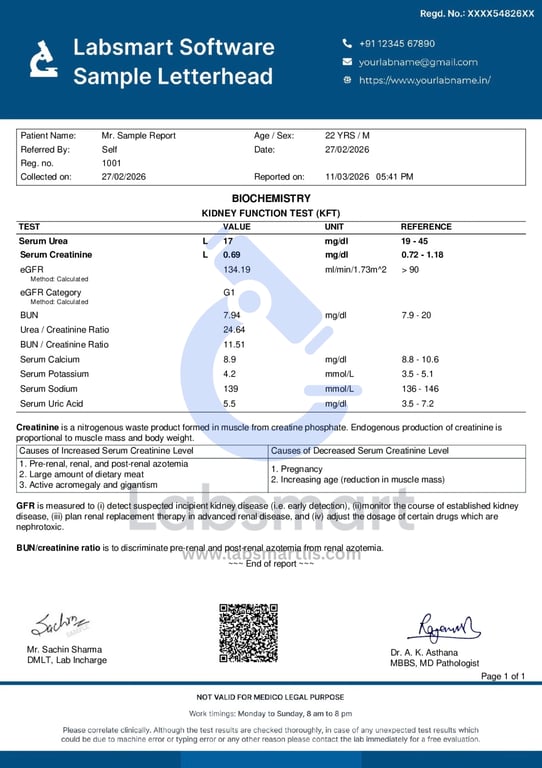 sample lab report version 1