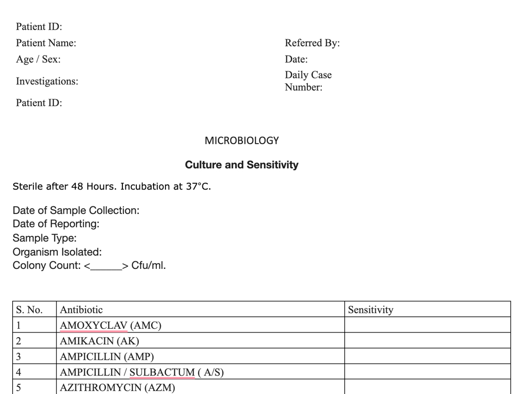 PUS Culture and Sensitivity word sample image