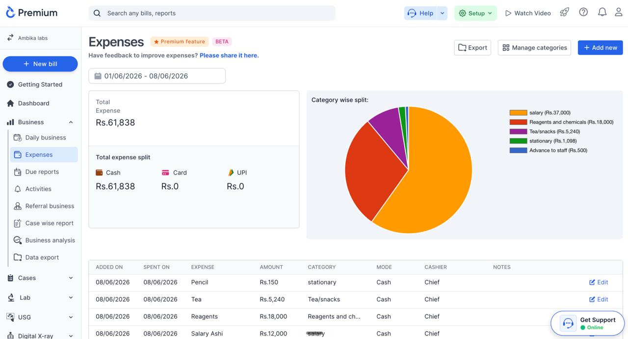 Expense Management Software for Pathology Labs
