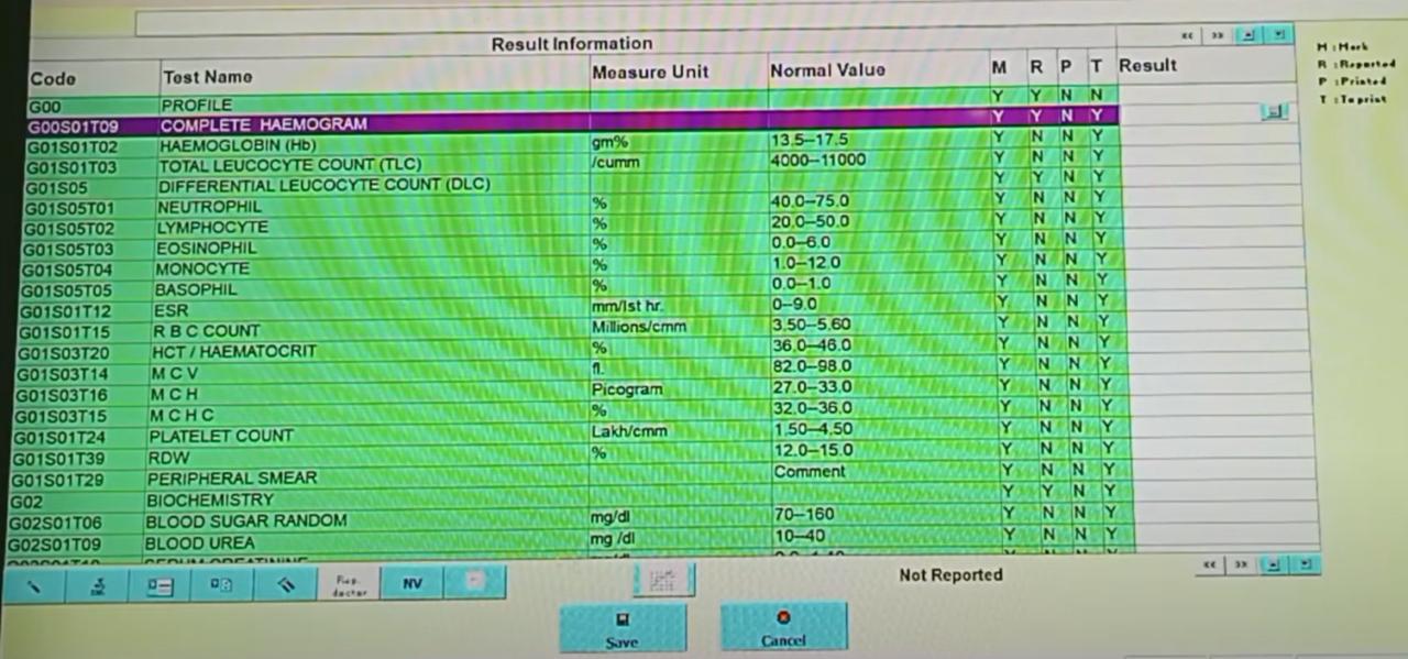Labmate Report Entry image