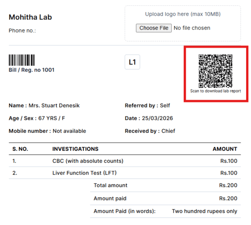 Labsmart QR Code Feature