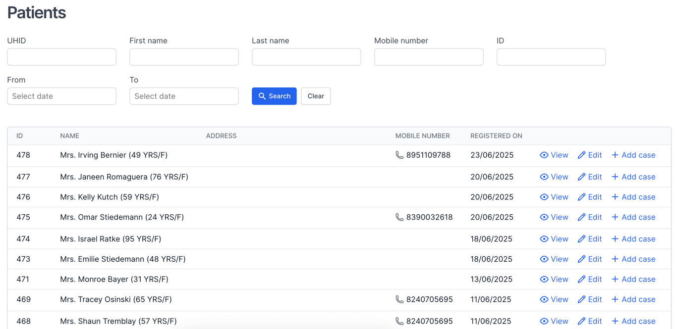 Labsmart Patient Search image